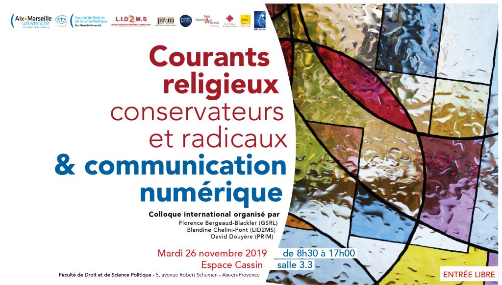 Affiche du colloque du 26 novembre 2019 à Aix-en-Provence.